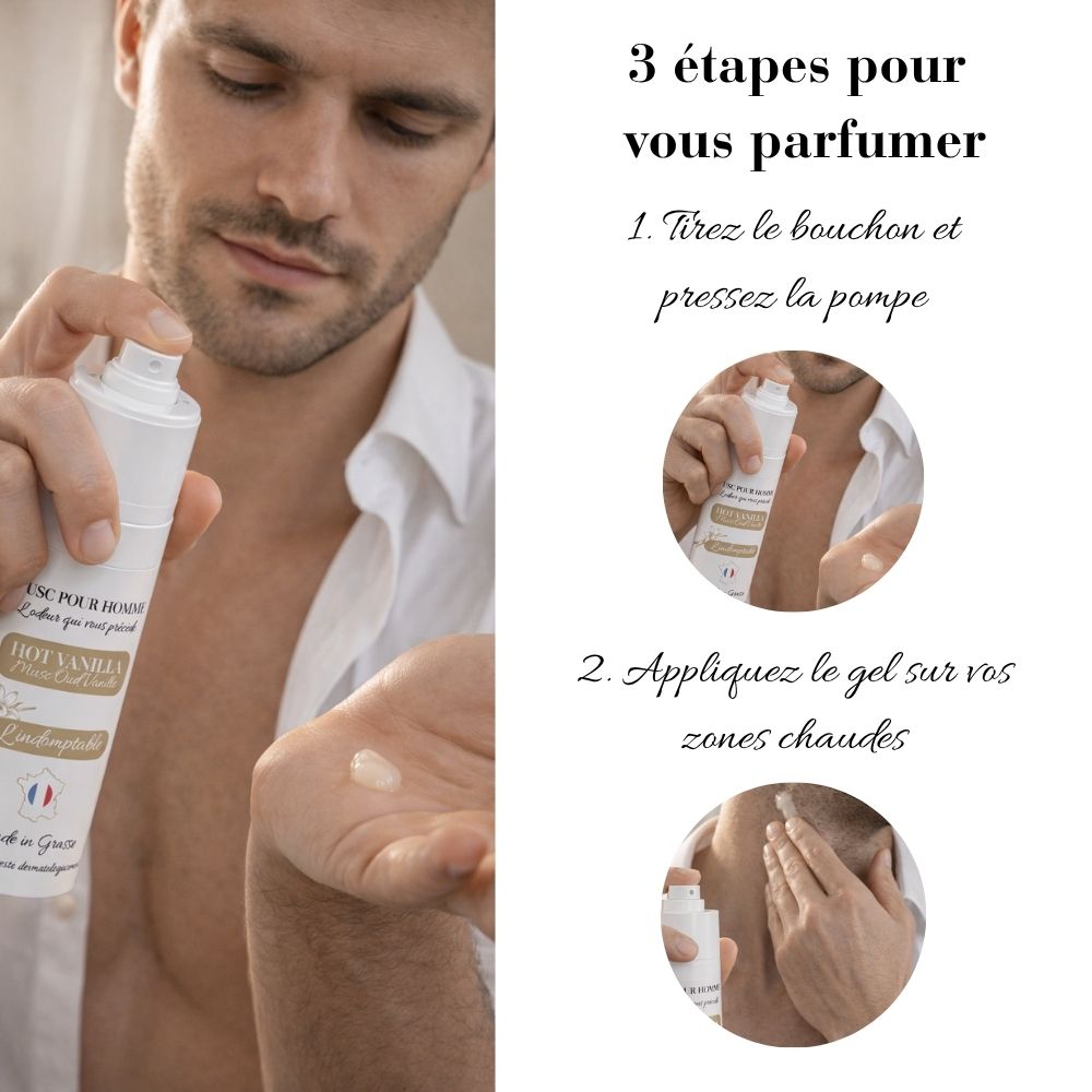3 étapes pour vous parfumer avec le Musc Pour Homme